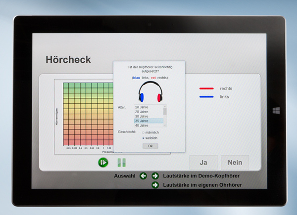 EarBox-Modul Hörcheck